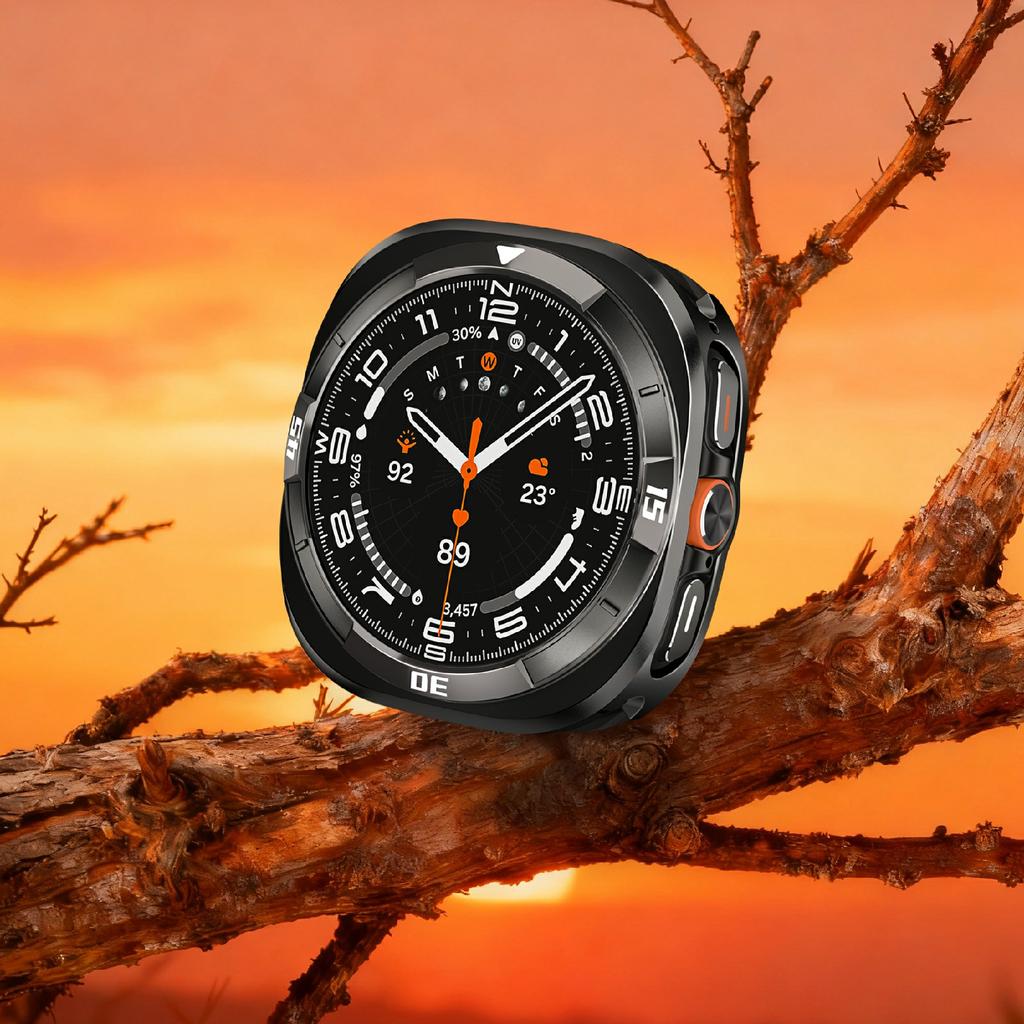 For Samsung Galaxy Watch7 44mm Watch Case Aluminum Alloy + PC Protective Cover
