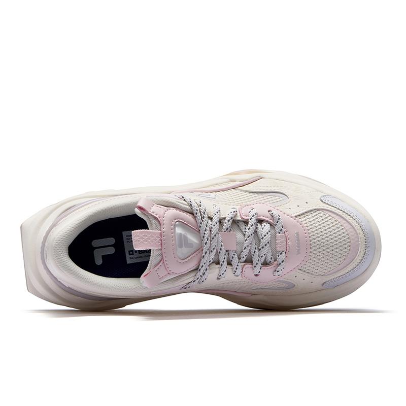 Fila Fusion Bianco II Fashion Versatile Low-Top Casual Shoes Women Sneaker Off-White Gray T12W521011FGN