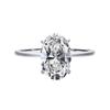 Ada Jewelry Anillo De Bodas Luxury S925 Sterling Silver 5ct Oval Zircon Female Ring for Parties