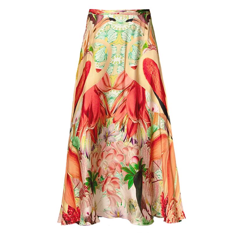 

Трансграничное платье А-силуэта для пляжа с принтом - Хит продаж, европейский и американский праздничный стиль для женщин Large