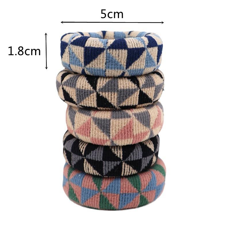 5 Pcs Simple Scrunchies Women Girls Elastic Hair Rubber Bands Accessories Tie Hair Ring Rope Headdress Headwear Ponytail Holder