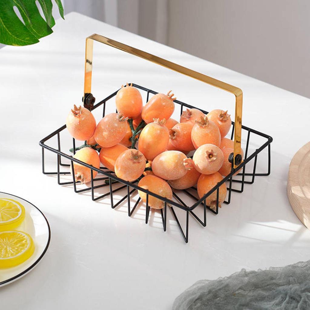 Fruit Basket Bread Storagre with Handle Snack Holder for Vegetable Cupcake