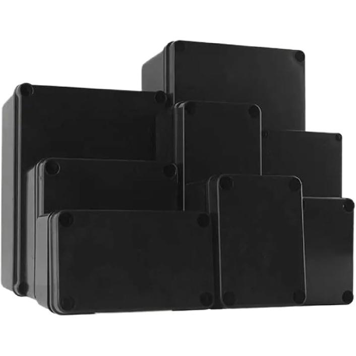 Junction Box Outdoor ABS Plastic Power Box Electrical Power Box Industrial Fire Flameproof Junction Box Black(F3 115x90x55mm)