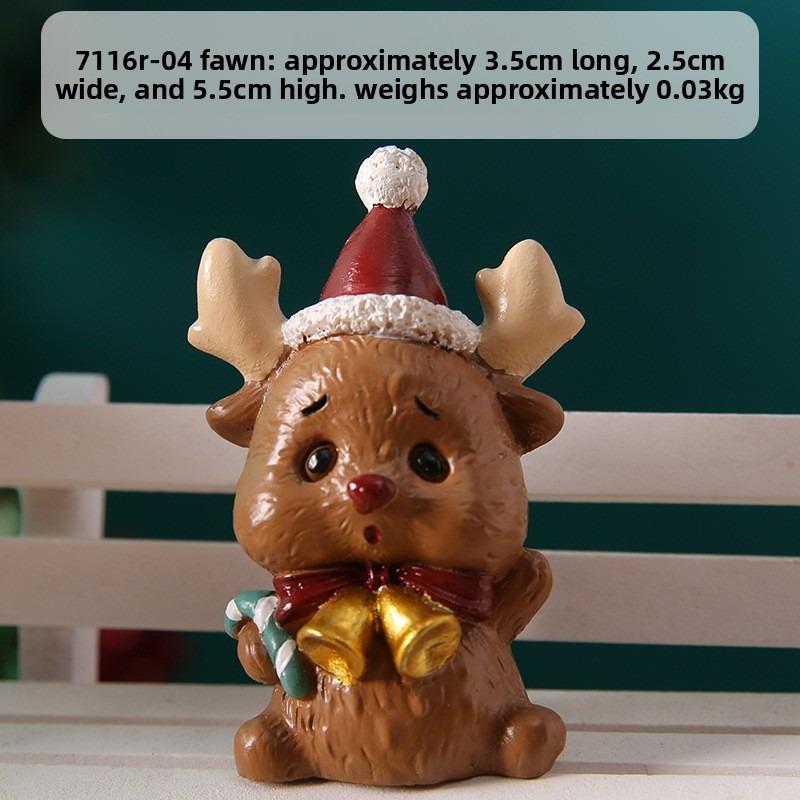 Creative Christmas Family Resin Decorative Piece - Cartoon Dolls for Children's Room Desktop Christmas Santa Christmas Decoration Item
