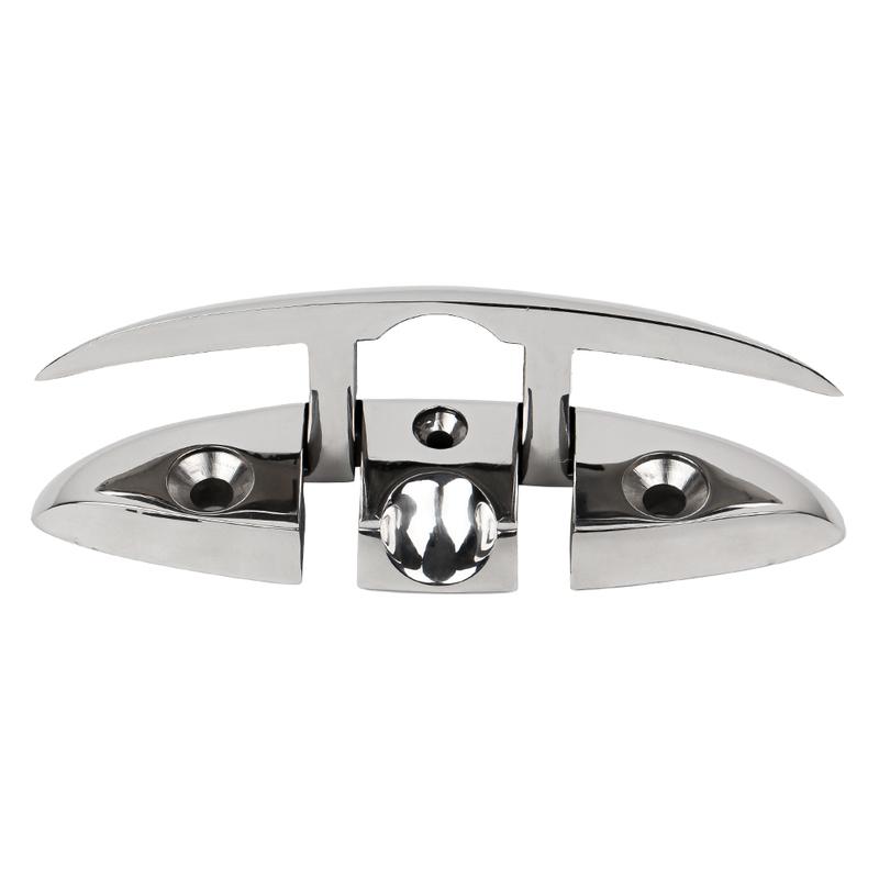5"6“8” 316 Stainless Steel Boat Mount Folding Flip Up Cleat Marine Mooring Folding Cleat Boat Accessories Mooring Cleat Parts
