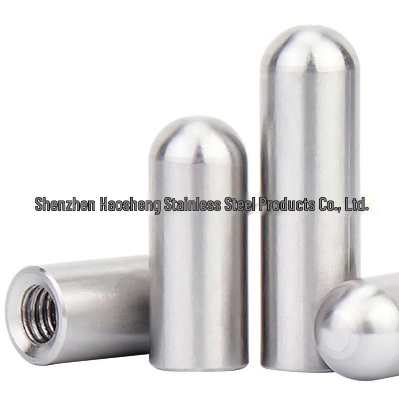 304 Stainless Steel Hollow Dowel Pin with Internal Thread & Hole, Round Head, M4-M10