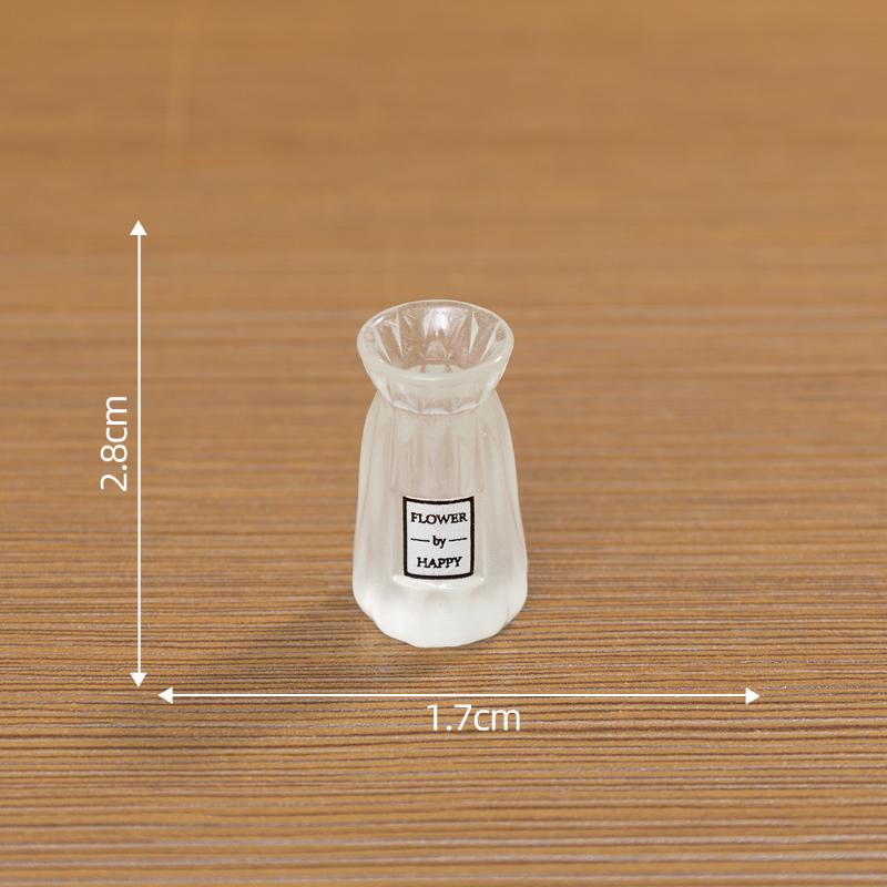 

Hot Sale 5/10Pcs Miniature Dollhouse Ornament Small Clear Vase Model Resin Craft Figurine Fairy Garden Decor DIY Accessory