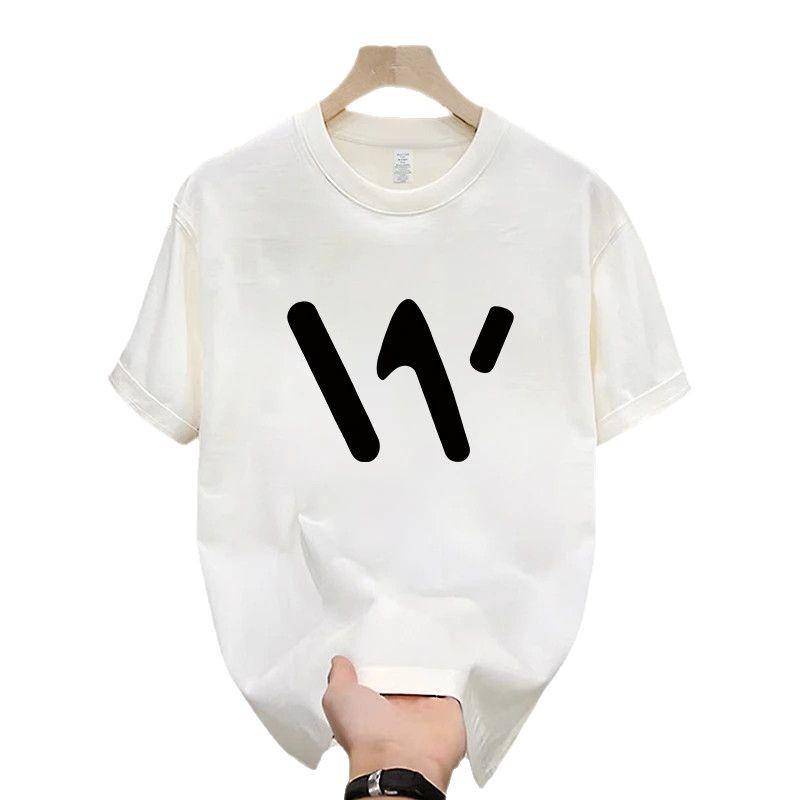 Trendy Brand Short-Sleeved Pure Cotton Men'S Printed T-Shirt Trendy Men'S And Women'S Versatile Round Neck T-Shirt Men'S
