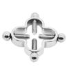 2Pcs Stainless Steel Clamps Body Jewelry Clover Rings Clips