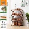 Compact Wooden Shoe Storage Rack: Multi-Layer, Dustproof Shoe Cabinet for Dorm or Entryway