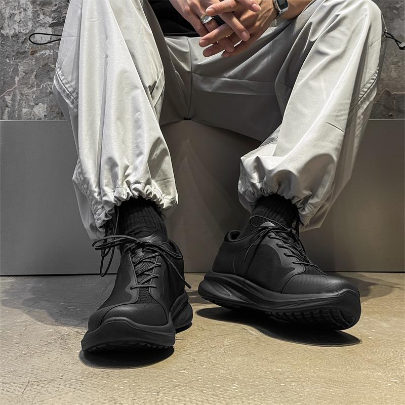Fashion Men's Breathable Lace-Up Mesh Casual Shoes Lightweight Comfortable Walking Sneakers for Men Fashion Male Business Casual Flats