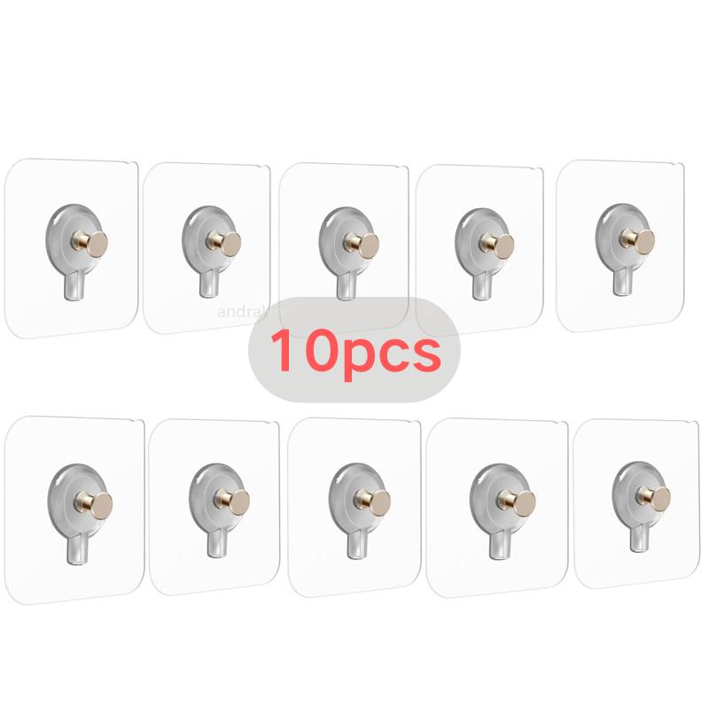 Strong Adhesive Nails Wall Hooks Closet Cabinet Shelf Pegs Screws Wall Hangers Kitchen Bathroom Punch-Free Self-adhesive Hooks