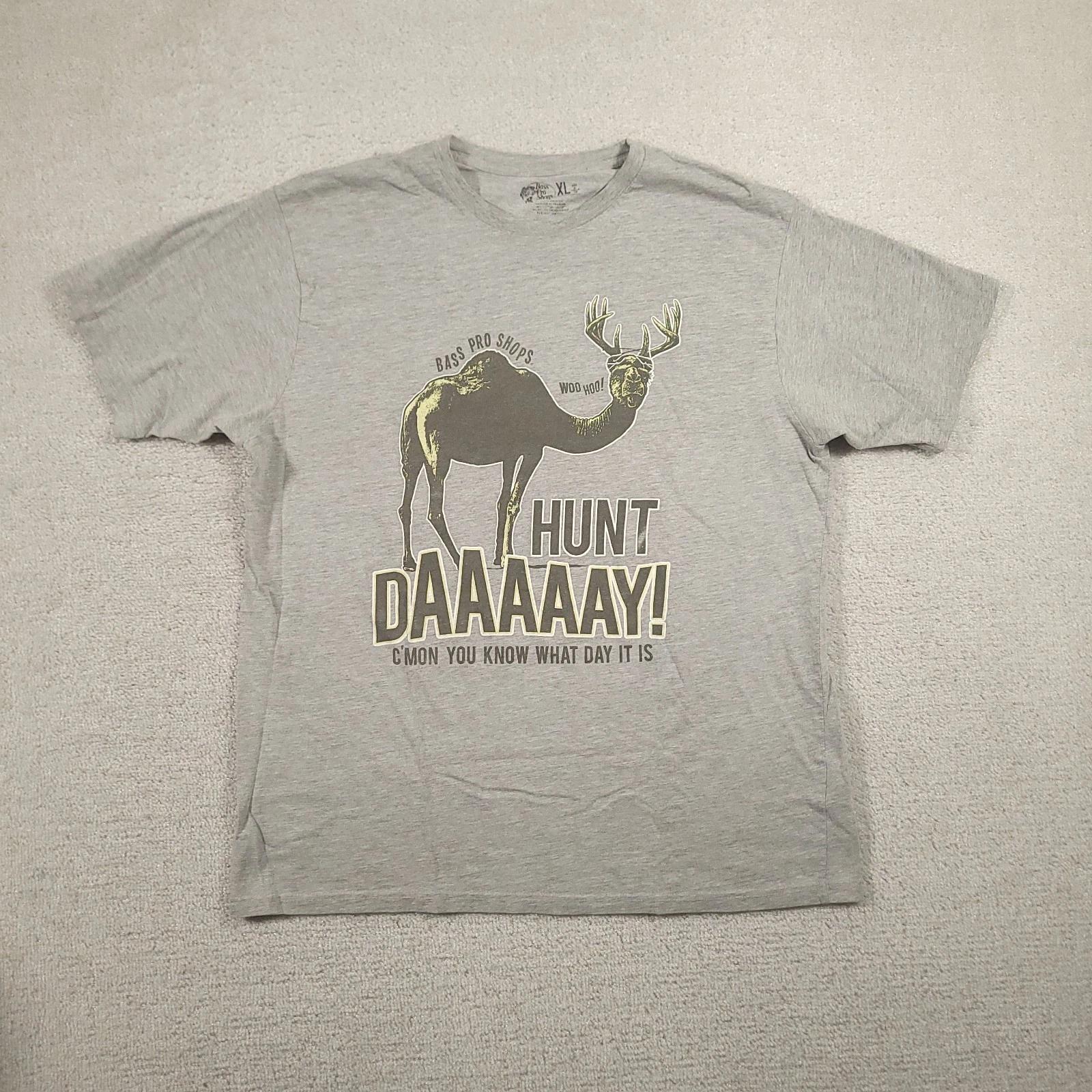 

Bass Pro Shops Shirt Mens XL Gray Short Sleeve Graphic 140