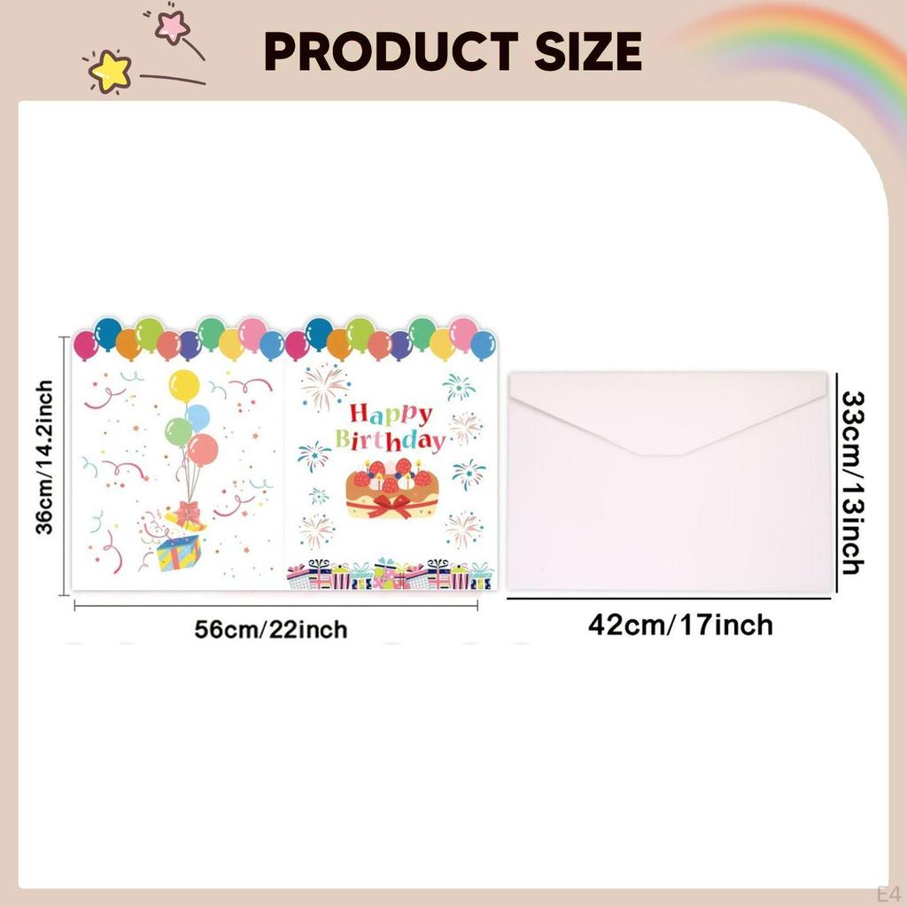 Birthday Card Giant Greeting Envelope Guest Book Celebration Tear Resistant Waterproof