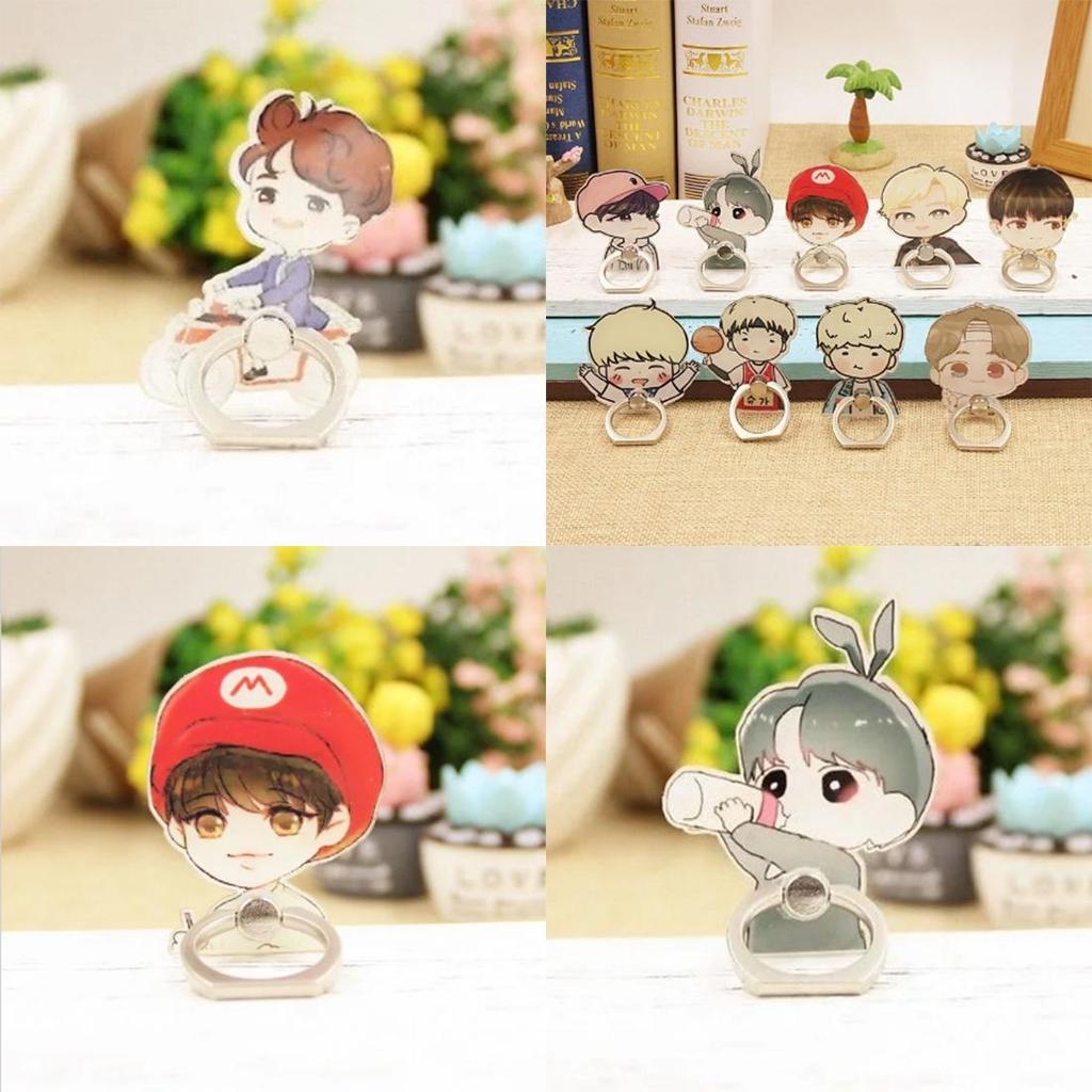 Bts Jimin Suga Ring Clip Phone Stand With Rotatable Design For Fans And Travel