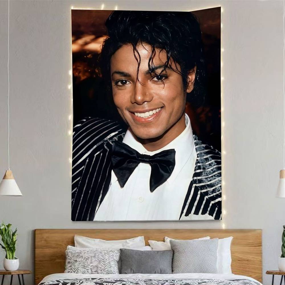 Kráľ Popu Michael Jackson Vlajky Nástenná Dekorácia Pozadie Umelecký Transparent Pre Spálňu Domov Vonkajšia Výzdoba 74x94cm(29x37in)