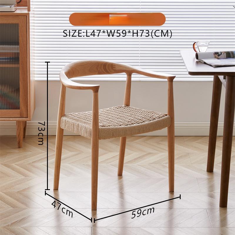 Beige Rattan Dining Chairs Wood Nordic Comfortable Bedroom Lounge Chair Designer Clear Minimalist Silla Comedor Silla Furniture