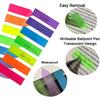 PET Index Sticker Color Marked Sticky Notes Office Cultural Supplies Student Stationery Semi-transparent Self Adhesive Strip TMZ