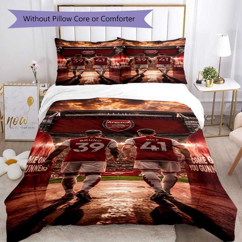 Arsenal Football Player Bedding Set Perfect for Living Room Lightweight Perfect Gift for Friends & Family