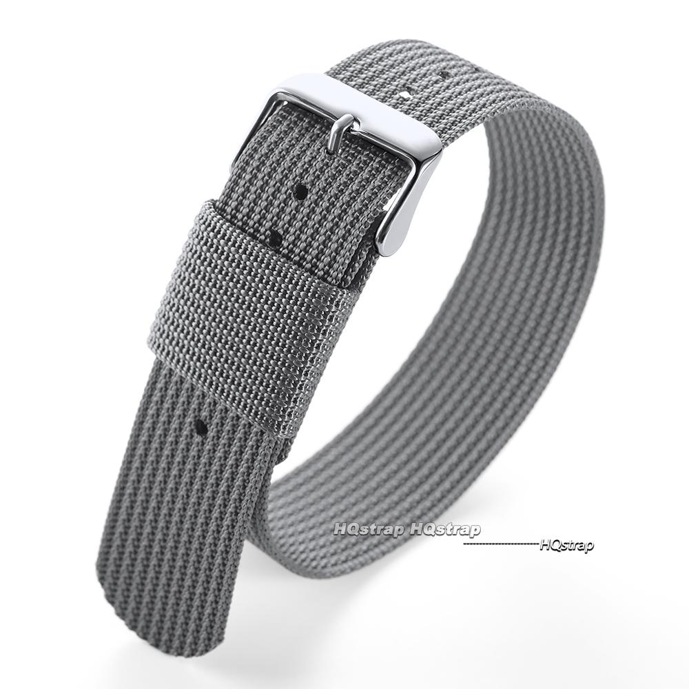 Ribbed Nylon 18mm 20mm 22mm Watch Band Men Women Straps Woven Canvas Bracelets Sport Wristbands Breathable Replacement Belt