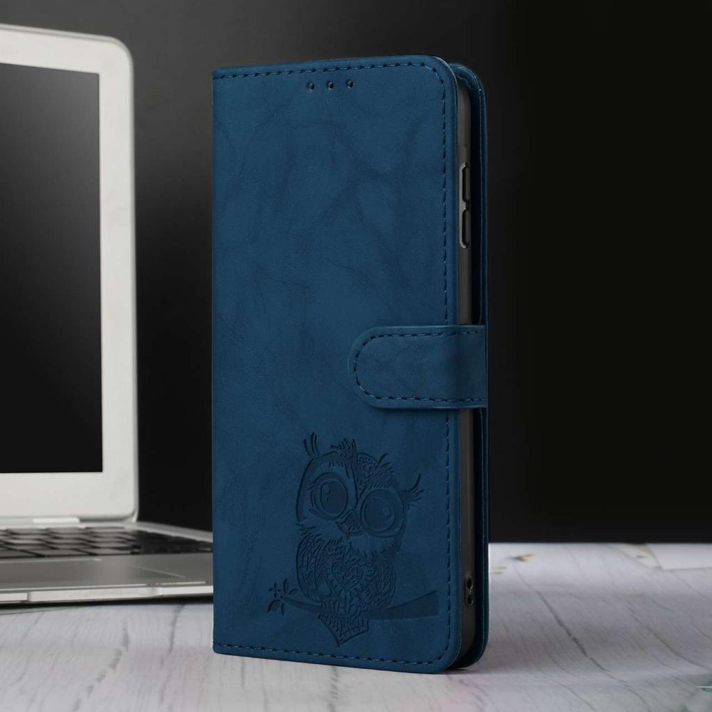 8-Color Owl Embossed Pattern Flip Card Design Wallet Case for Google Pixel 6,Pixel 7,Pixel 8,Pixel 9,Pixel 10 series...