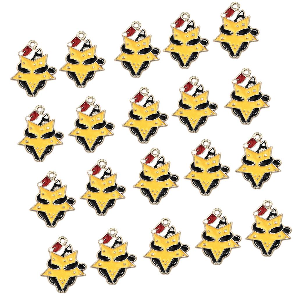 20Pcs Christmas Cats Charm for Handmade Jewelry Stylish Necklace and Bracelet Pendants Gold Plated Alloy Accessories