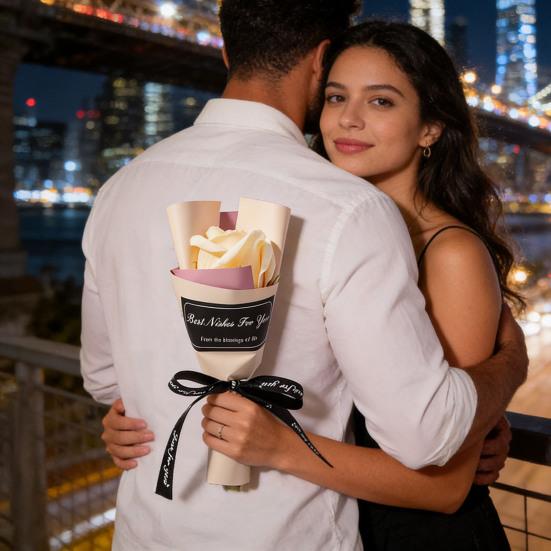 Mini Bukiet Wiecznych Róż Sztuczny Dyfuzor Mydlana Róża Bukiet Kwiatowy dla Mamy Kobiet Urodziny Walentynki Wystrój Wnętrza Domu Samochodu