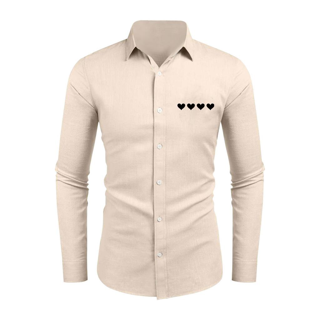 Lässiges, locker sitzendes Langarmhemd für Herren, modisches Revershemd