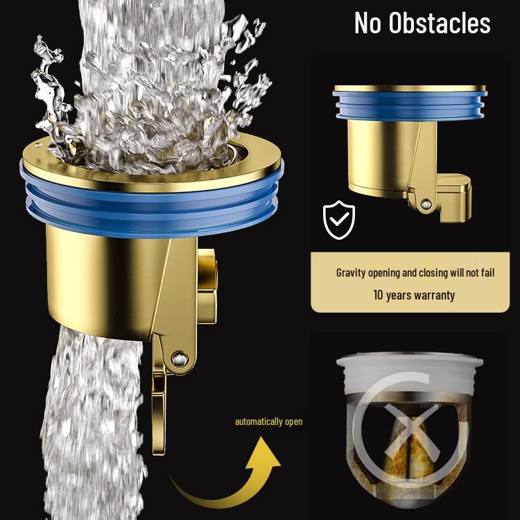 All-Copper Bathroom Drain Deodorizer & Insect-Proof Cover