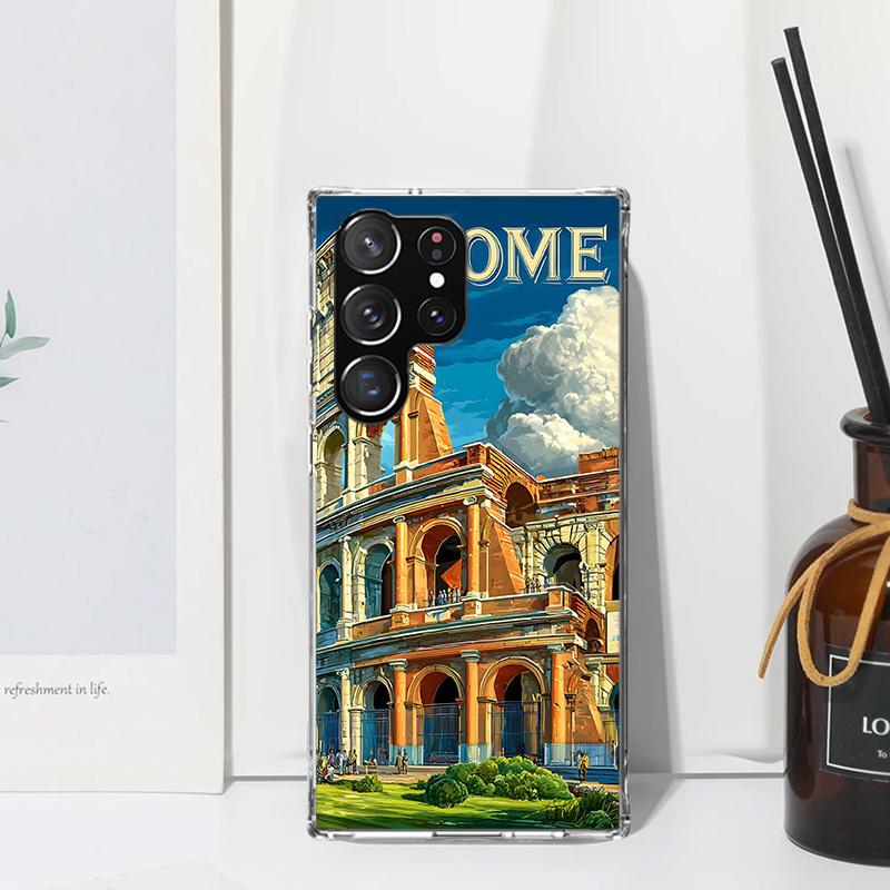 Roman Colosseum Phone Case For Samsung Galaxy S26 S25 Edge S24 FE S23 S22 Ultra S21 Plus S20 + Art Fundas Back Cover Galaxy S25