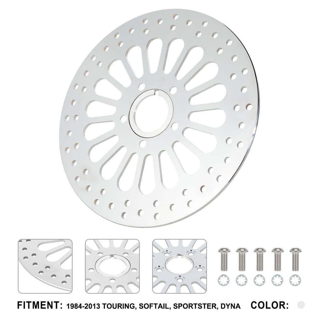 Chrome Plating Front Rear Brake Disc Rotor Stainless Steel For Harley TOURING SOFTAIL SPORTSTER DYNA Motorcycles Accessories