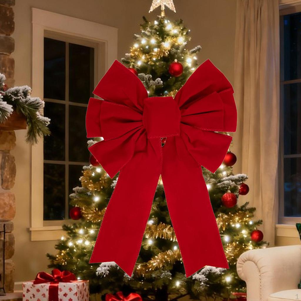 Weihnachtsschleife Dekorative Verzierung Rot Groß Deko für Party Innen Außen Feiertag