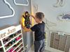Regał na ludziki minifigurki - black ninja z funkcją lampki