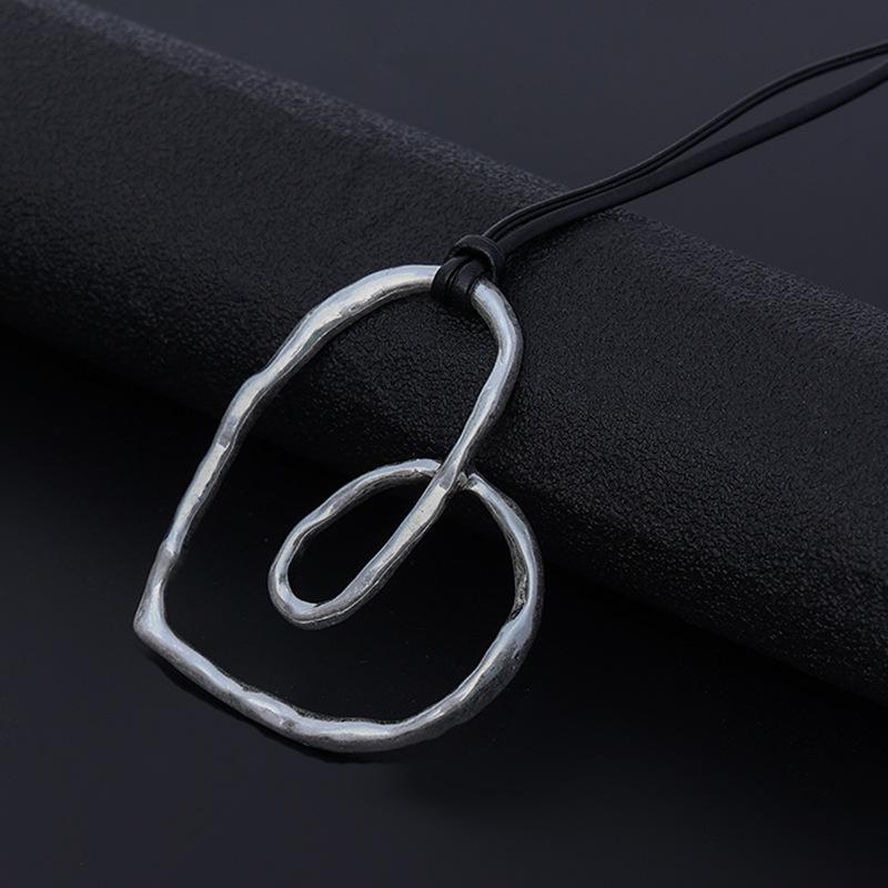 Necklace Vintage Peach Heart Premium Sweater Chain Women'S Metal Long Necklace