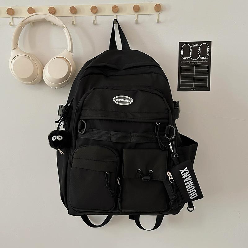 Schoolbag Japanese Harajuku retro tooling schoolbag, junior high school student large-capacity backpack male tide ins campus style backpack female