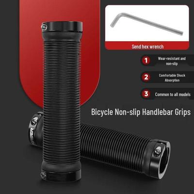 Mountain Bike Rubber Anti-Slip Handlebar Grips: Universal, Double-Sided, Shock-Absorbing Cycling Accessories