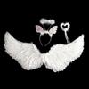 Peng Ge Angel & Swallow Wings: White Feather Wings for Children & Adults - Ideal for Bride, Flower Girl, or Costume Performances.