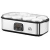 Joghurtbereiter, Griechischer Joghurtbereiter mit Deckel, 8 BPA-freie Glas-Innenbehälter à 180 ml, Joghurtbereiter mit LCD-Display-Timer