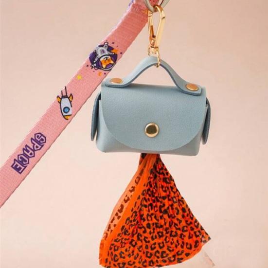 

Yousheng держатель для мешка для какашек для домашних животных, искусственная кожа, диспенсер для мешка для собачьих какашек, удобный портативный органайзер для мешка для мусора, товары для домашних животных