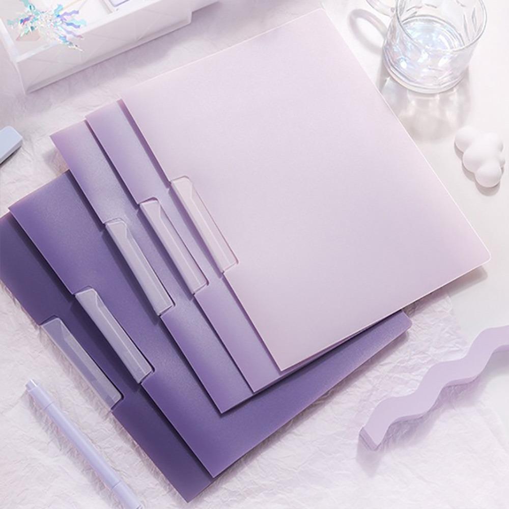 5PCS/Set Rotating Side Opening A4 File Folder Gradient Color File Organizer  School Office