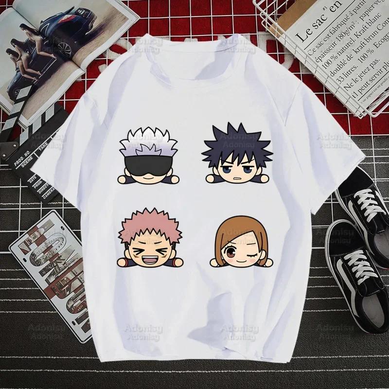 Gojo Satoru Jujutsu Kaisen Otaku Harajuku Man T Shirts Tees Shirt Tops Design Short-Sleeved Aesthetic Anime T Shirt