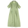 Beauty Products Short Sleeve Shirt Dress M Green Long Women Used