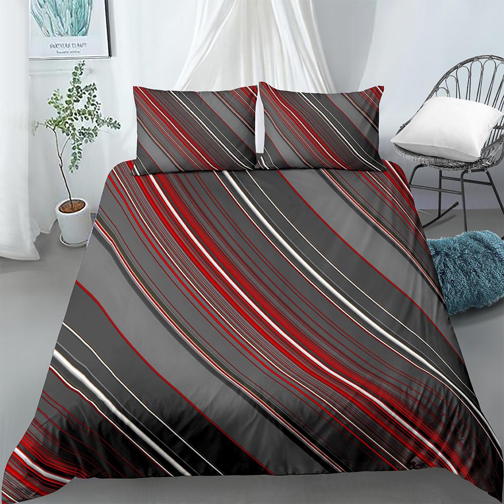3D Geometry Duvet Cover Set King Queen Size Colourful Pattern Comforter Cover for Kids Teens Adults Boys Polyester Bedding Set