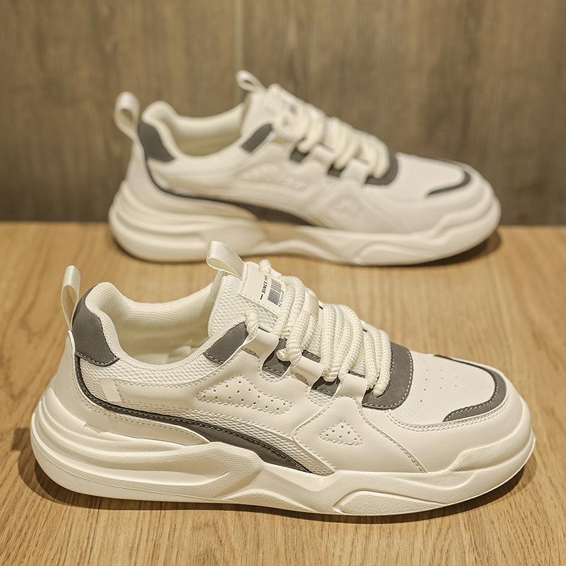 Men's Shoes Spring and Summer Mesh Breathable 2025 New High-end Little White Shoes Men's Lightweight Sports and Leisure Shoes Board Shoes