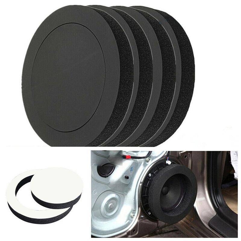 4Pcs Foam 4 Inch/5 Inch/6.5 Inch Car Speaker Sound Insulation Ring Cotton Bass Door Trim Soundproof Auto Interior Accessories Foam Universal
