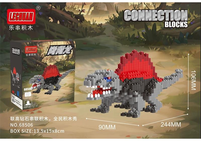Verbindungssteine DIY Dinosaurier Bausteine Micro Spielzeug Tyrannosaurus Auktion Spielzeug Kinder Spielzeug Junge Geschenk Lechuan