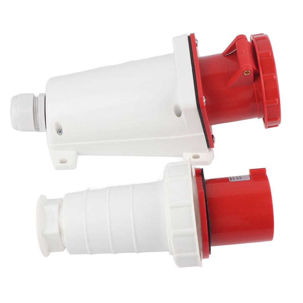 380415V 63A 5Pin Industrial Aviation Plug Open Socket 3P+N+E IP67 Waterproof Plug Socket Connector F