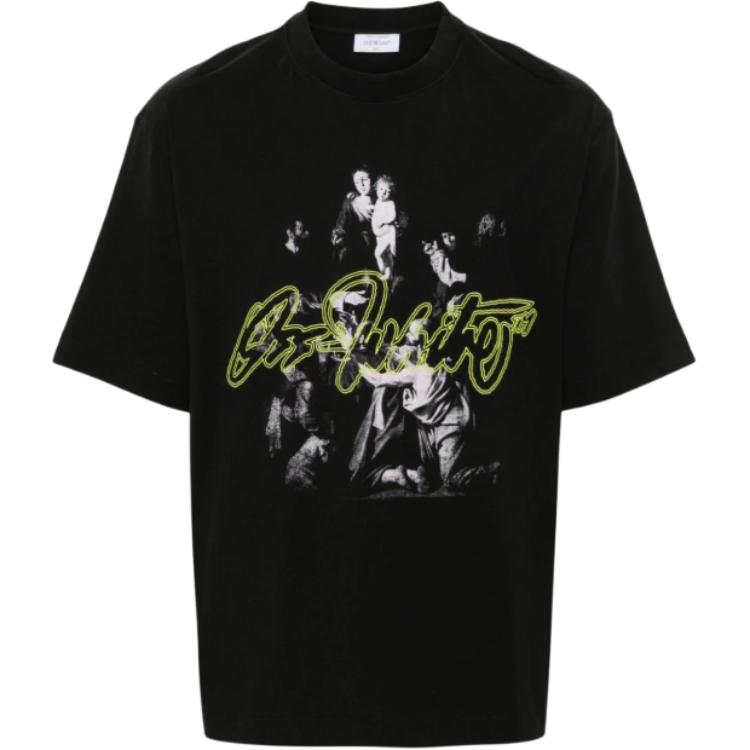 

Off-White Футболка Script Mary Skate, черные мужские топы OMAA120F24JER0081084 XL