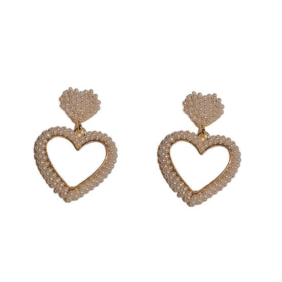 1 Paar Wolkenform Strasssteine Piercing Damen Ohrringe Herz Imitationsperlen Hänger