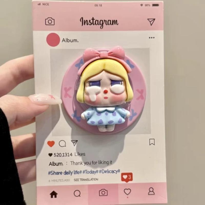 Three-dimensional Cute Plaid Crying Baby Is Suitable for Magsafe Magnetic Suction Bracket, Mobile Phone Airbag Desktop Strong Adsorption Magnetic airbag holder